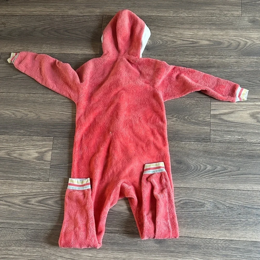 Cat & Jack Red Hooded Kids Footie